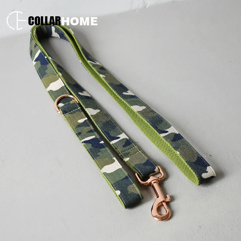 

Nylon camouflage element style bow tie dog collar leash set fabric rose gold quick release walking leads Pitbull dog accessories