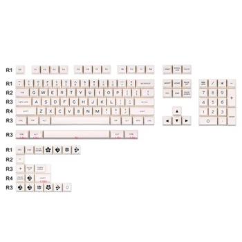

129 keys/set Maxkey SA Double shot ABS keycaps for MX switch mechanical keyboard white 2 colors keycap