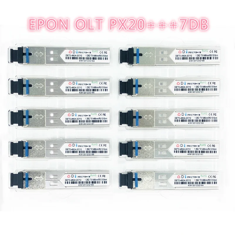 EPON OLT optical transceiver  PX20+++ SFPOLT1.25G 1490/1310nm 3-7dBm SC OLT FTTH solutionmodule for OLT ONU switch HUAWEI hioso ftth olt mini 4pon fiber optic equipment including 4sfp px20 4port epon