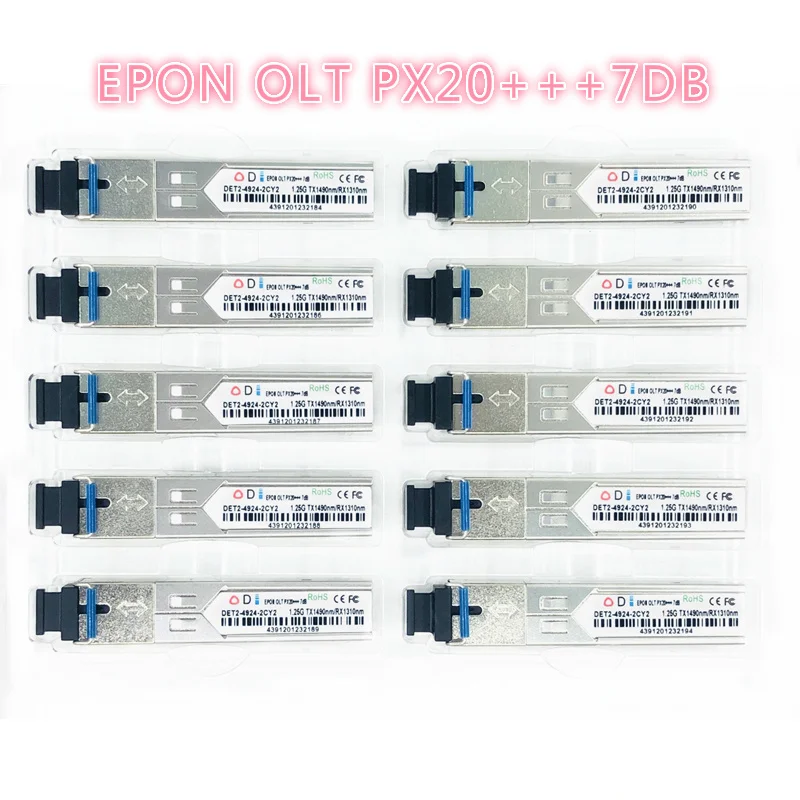 EPON OLT optical transceiver  PX20+++ SFPOLT1.25G 1490/1310nm 3-7dBm SC OLT FTTH solutionmodule for OLT ONU switch HUAWEI optical fiber equipment ftth epon olt price mini 2ports olt gepon supply fttx onu epon olt not include2sfp px20 pon modules