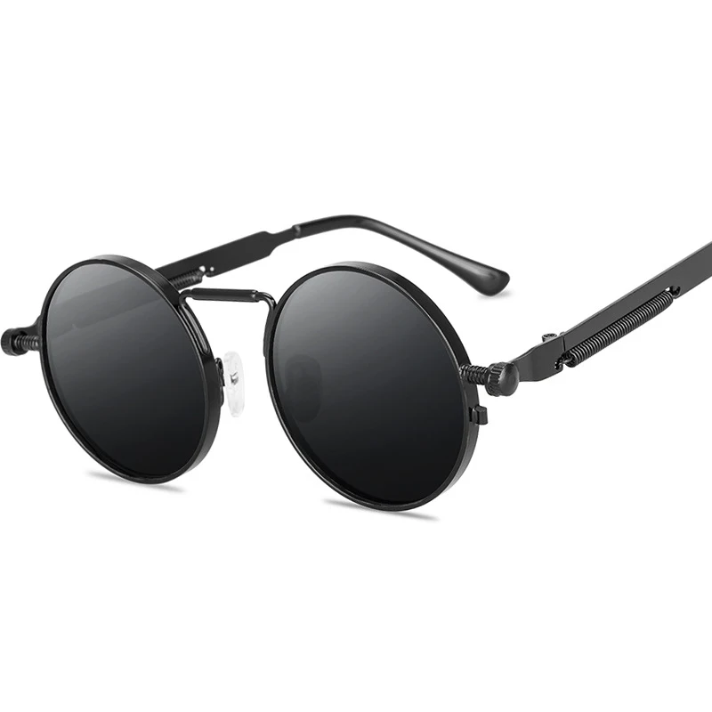 Круглые Солнцезащитные очки в стиле ретро для мужчин и женщин, брендовые дизайнерские очки в стиле панк, ветрозащитные Винтажные Солнцезащитные очки в металлической оправе|Женские солнцезащитные очки|   | АлиЭкспресс