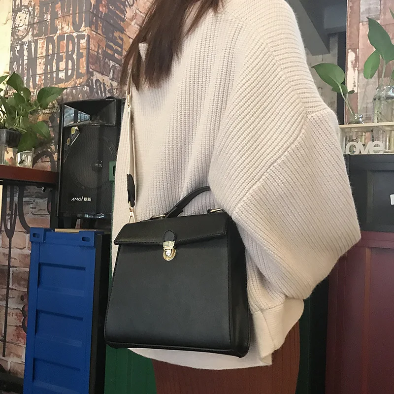 

Ladies fashion leather handbag All-match lady shoulder bag Solid color women crossbody bag Large capacity fashionable purses