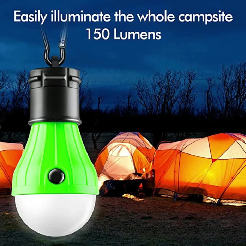 Waterproof LED Camping Lamp Tent Light Bulb Set Emergency Adventure Lumens for Fishing Accessories | Спорт и развлечения