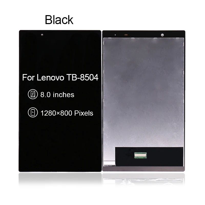 ZA2B0050RU Black Color : Black LCD Screen Mobile Phone and Digitizer Full Assembly for Lenovo Tab4 8 // TB-8504X // TB-8504