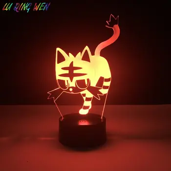 

Kid Led Night Light Litten lamp Go Fire Cat Nightlight for Children's Bedroom Decor Light Holiday Gift Baby Led Night Lamp 3d