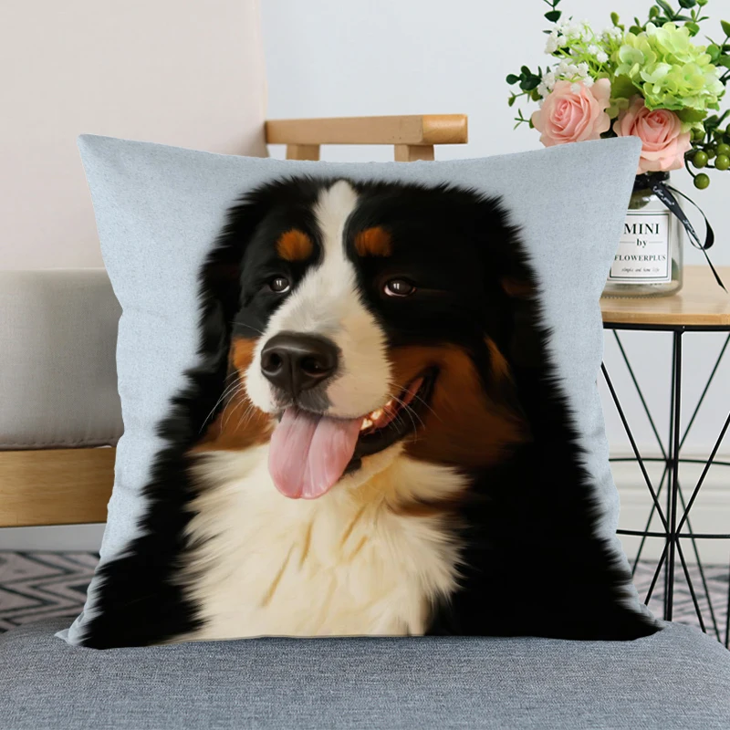 Хорошая подушка чехол современный домашний декоративный BerneseMountainDog Подушка Чехол 35x35 см, 40X40 см(один кристалла по бокам) для Гостиная наволочка - Цвет: 5