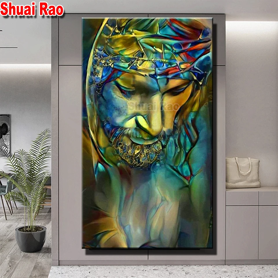 5d Diy Diamond Painting Mysterious Jesus Christ Full Square/round Drill