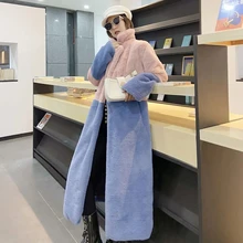 

Luxury Brand Fluffy Coat Woman Winter Fur Coat Jackct Oversize Straight Loose Fuax Rabbit Fur Jacket Ladies Long Plush Outwear