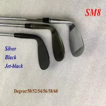 Высокое качество Гольф танкетке SM8 клинья Серебряный 50/52/54/56/58/60 со стальной вал, черный и Jetblack SM8 танкетке vokey