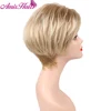 Amir Straight Synthetic Wig With Air Bangs Brown Blonde  Wigs Heat Resistant Short Wig For Women Fake Hair ► Photo 3/6