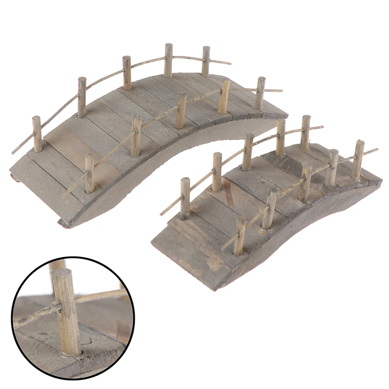 Bogenbrücke Holzmöbel Modell Für 1/12 Puppenhaus Garten Dekoration Zubehör 