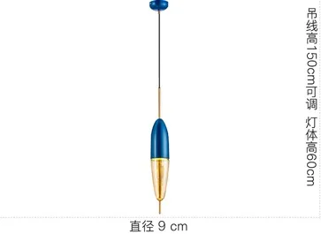 Современные подвесные светильники из скандинавского стекла с золотым абажуром в виде капли воды для гостиной, ресторана, декоративного домашнего освещения, luminair - Цвет корпуса: A (blue-amber)