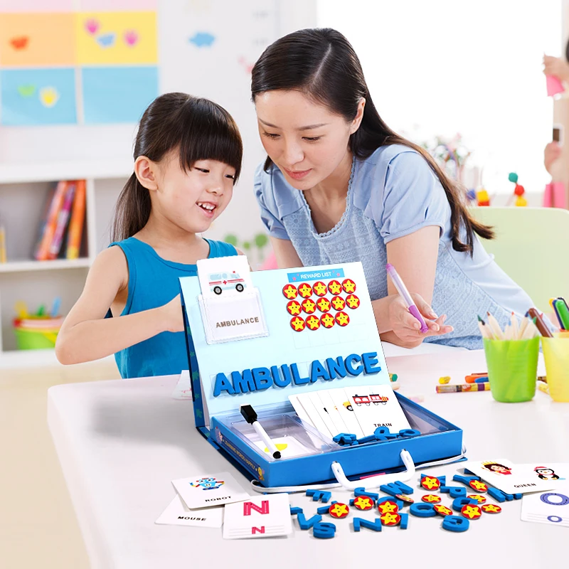 

Learning English Sight Words Puzzles Card Spelling Magnetic Alphabet Letters Game Early Learning Educational Toys For Kids Gifts