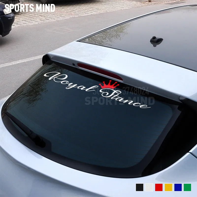 

Sports Mind Vinyl Reflective Royal Stance Front Windshield Window Car Styling Car Stickers Decal Crown JDM Car Accessories