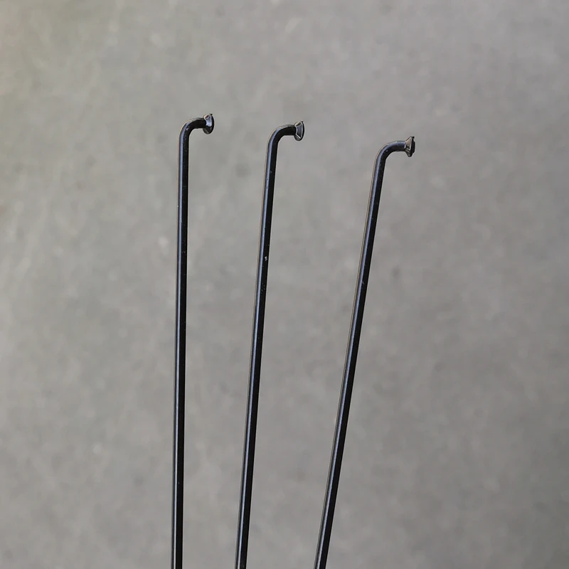 Black Color Bicycle Spokes Material 45# Steel Diameter 2.0MM Mountain Bike Needles J-BEND Round Body Riding MTB Wheel Parts