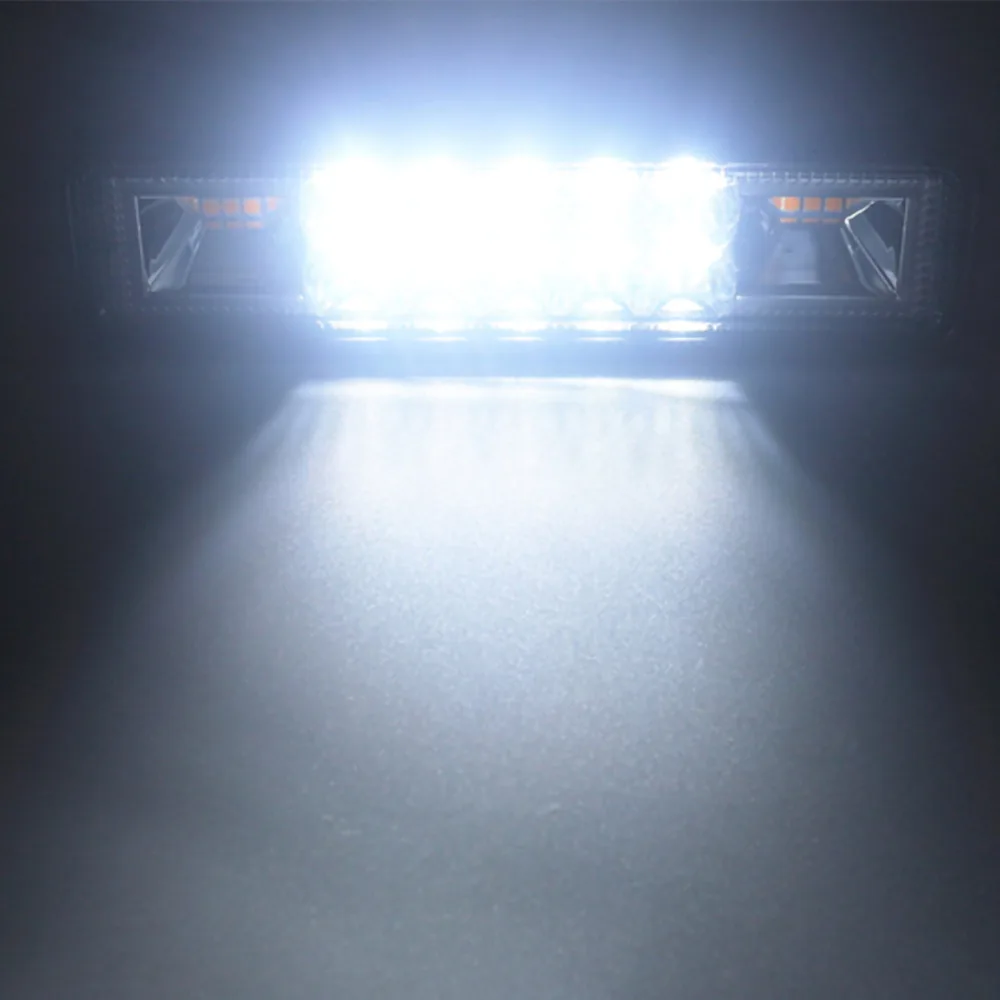48 Вт стробоскоп рабочий светильник светодиодный светильник бар Янтарный Белый вспышка лампа для грузовика внедорожный 4x4 ATV внедорожник прицеп высокий яркий автомобиль аксессуары