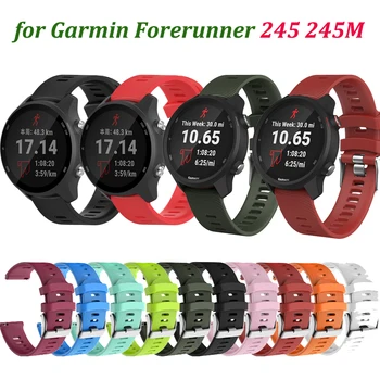 

silicone band for garmin vivoactive 3 Smart Bracelet Candy colors 20mm Soft Watchband Strap for Garmin Forerunner 245 245M 645