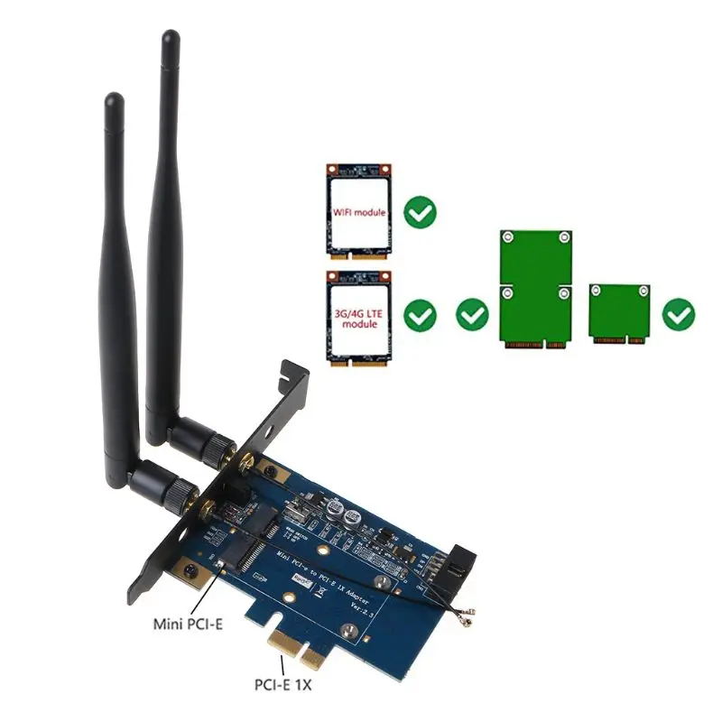 Мини PCI-E PCI Express для PCI-E 1x адаптер со слотом для sim-карты для WiFi 3g/4G/LTE беспроводной конвертер карт