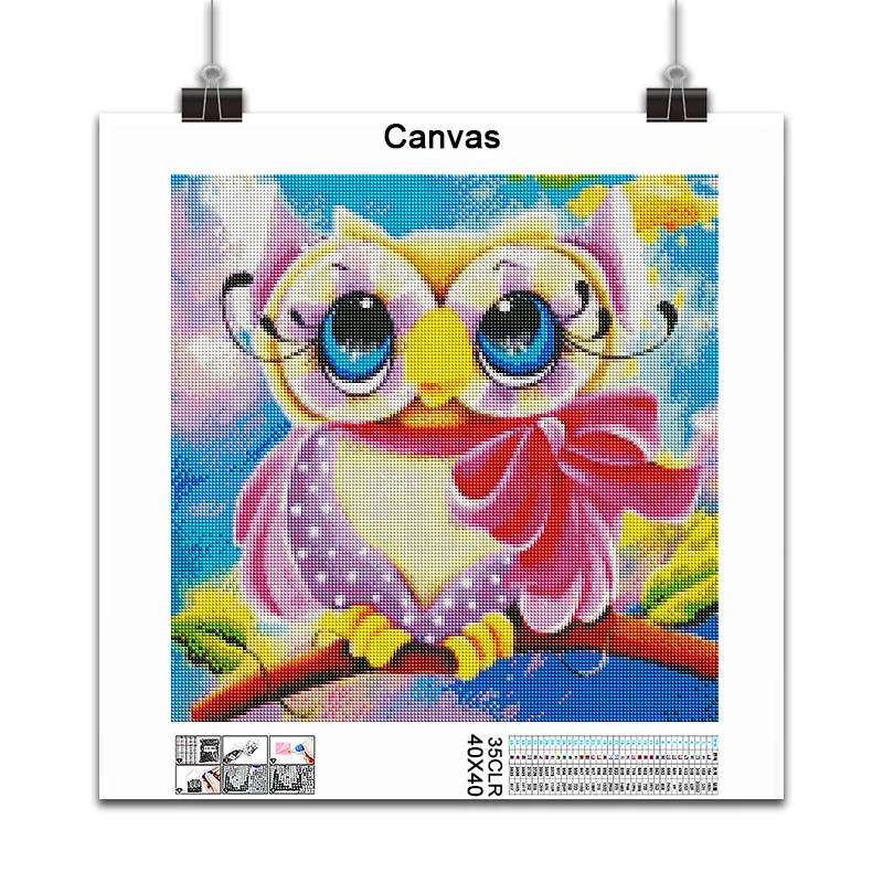 5D Diamond Painting color animals dog cat owl home decor Full Square&Round Diamond embroidery Cross stitch Diamond mosaic paint