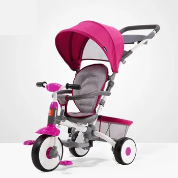 

2020Baby Stroller Children Tricycle Multifunction Can Sit or Lie Child Bicycle Large Basket Easy To Trave Summer