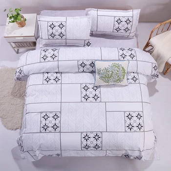 

MISSJIAN White Lattice Bedding Set Nordic Double Twin Bedspread Duvet Cover Set Home Decor Bed Linen Set Bedclothes Adult Bed