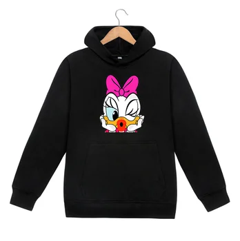 

2019 Women Hoodie Sweatshirt Fleece Winter Daisy Donald Duck Oversized Famale Pullover Warm Pocket Hooded Girl Casual Big Size