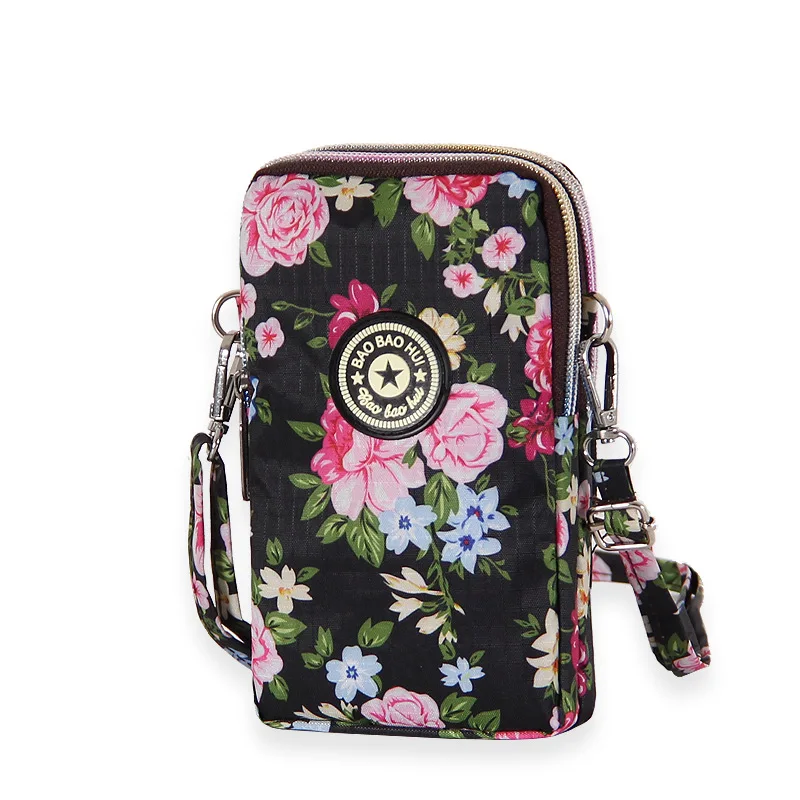 Wholesale Women Mini Mobile Phone Bag Female Crossbody Bag Ladies Shoulder Bag Canvas Wallet Purse 