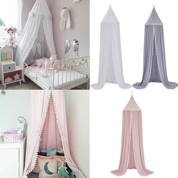 

Sweet Dome Bed Canopy Cotton Mosquito Net Kids Play Tent Hanging Netting Tent House Decoration for Living Room Infants Crib
