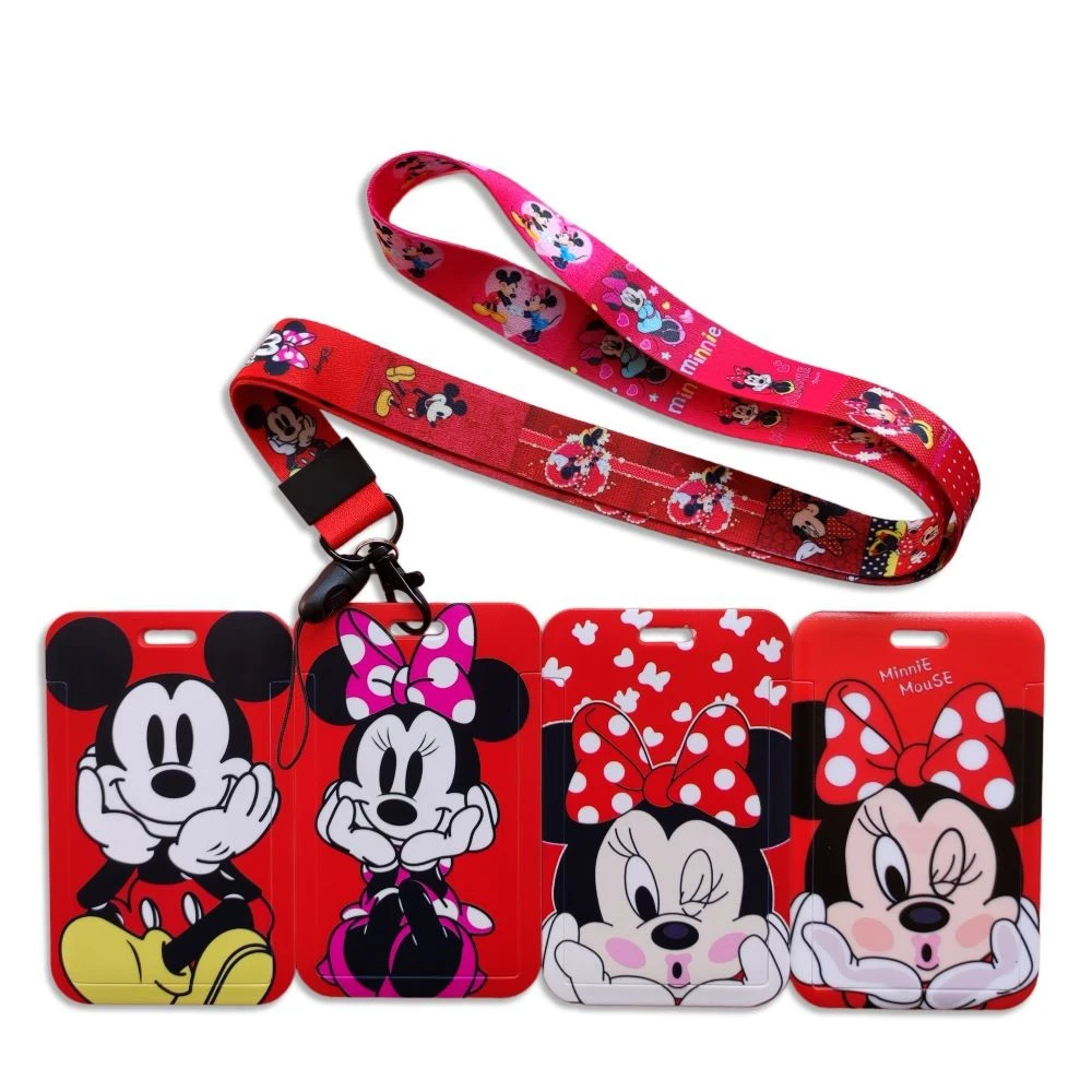 Disney Mickey Minnie Mouse Lanyard For Keys Chain ID Card Cover Pass Mobile  Phone Charm Badge Holder Keyring Accessories|Card & ID Holders| - AliExpress