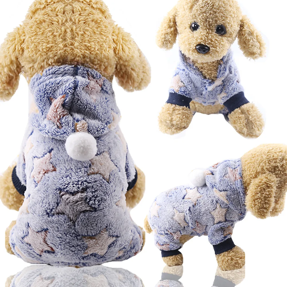 Одежда для собак, зимнее теплое флисовое пальто для чихуахуа, куртки для щенков, кошек, толстовки, костюмы мопса, французская одежда для бульдога XS-XXL
