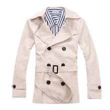 Бутик рекомендованный Чистый хлопок мужской двубортный тренд Универсальный приталенный большой размер пальто отложной воротник Мода