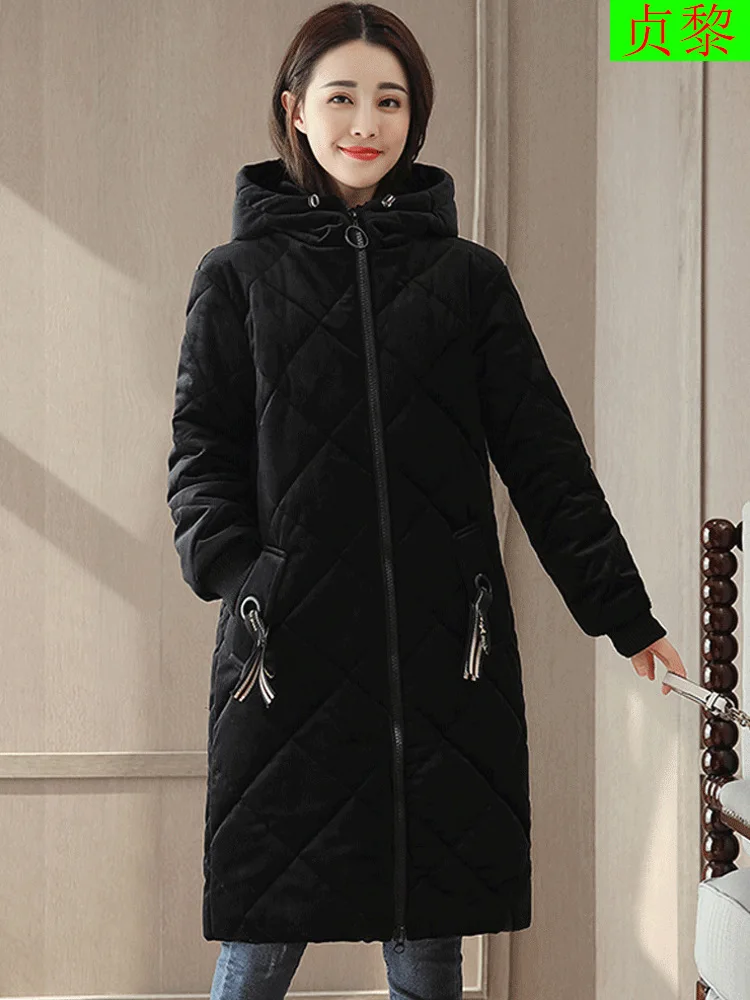 

2018 Winter New Style WOMEN'S Dress Korean-style Fashion down Cotton Clothes Mid-length Versatile Cotton-padded Jacket Coat Cott