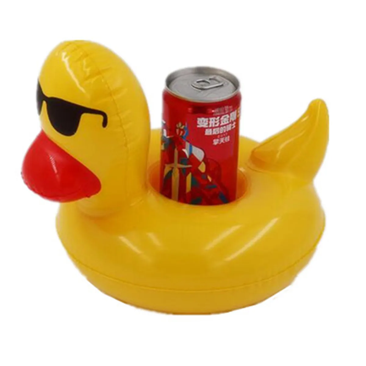 Inflatable Duck Floating Swimming Pool Beach Drink Can Cup Beer Holder