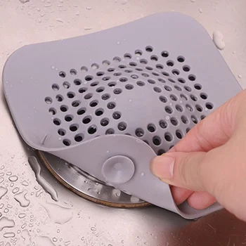 

Square Drain Cover Kitchen Sink Anti-clogging Floor Drain Bathroom Sewer Filter Silicone Anti-plugging Floor Drain