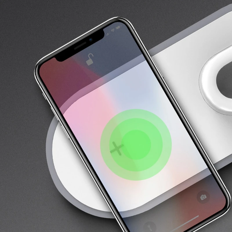 Быстрая зарядка для Apple Watch 4 3 2 1 Airpods подходит для различных телефонов практичный портативный 3 в 1 Qi беспроводной зарядное устройство Pad