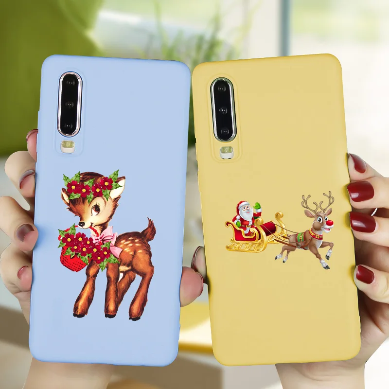 Яркий Рождественский чехол для huawei P20 Lite P30 P10 P9 P8 mate 20 Lite Pro P smart Plus Y6 Y5 Prime Nova 3i чехол