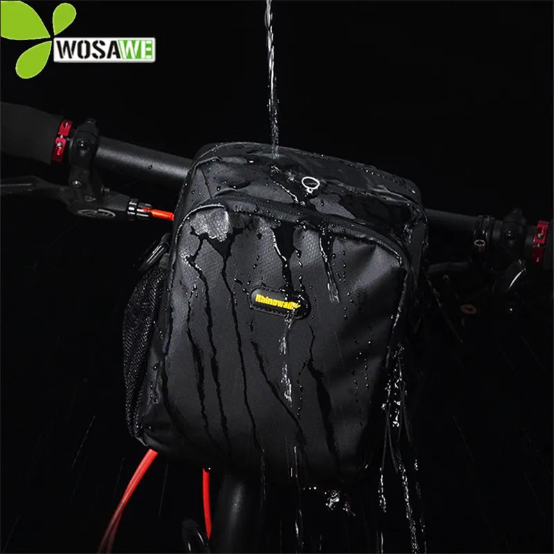 Водонепроницаемая складная сумка на руль велосипеда для езды на велосипеде на открытом воздухе спортивный рюкзак для велосипеда с передним креплением карманы с дождевиком