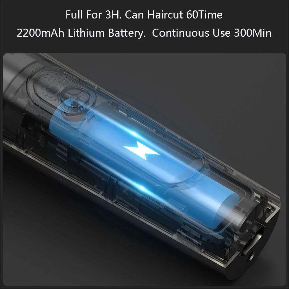 Mi RIWA Hair Clipper Professional Electric Trimmer With LED Screen Washable Rechargeable Men Strong Power Steel Cutter Head 3