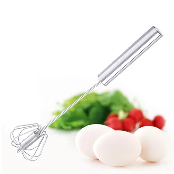 

Semi-automatic Mixer Egg Beater Manual Self Turning Stainless Steel Whisk Hand Blender Egg Cream Stirring Kitchen Gadgets Tools
