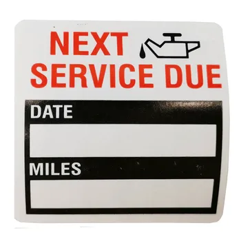 

100pcs Stickers Oil Change Service Reminder Sticker Adhesive Labels Special Design 5cmx5cm NEXT SERVICE DUE