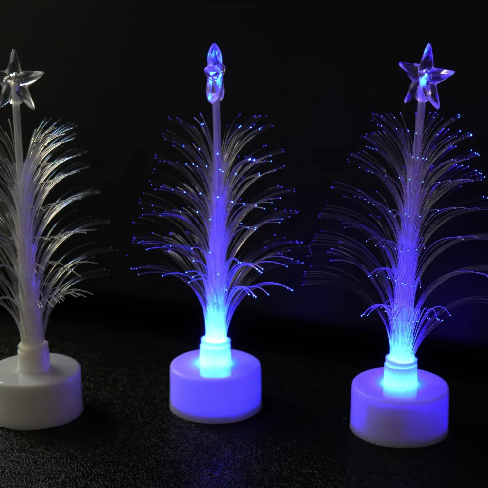 

New Christmas Xmas Tree Color Changing LED Light Night Fiber Lamp Home Party Decoration Garland Ornament Xmas Gift Kids Gift