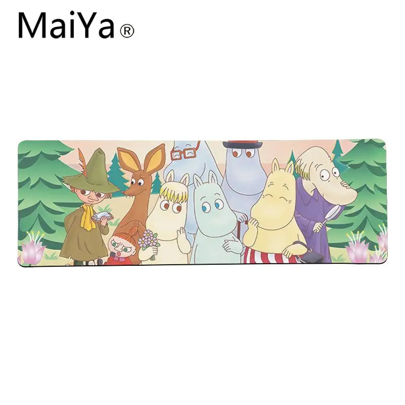 Maiya высокое качество милый Бегемот Moomin Pikku myy большой коврик для мыши ПК компьютерный коврик большой коврик для мыши клавиатуры коврик - Цвет: Lock Edge 30x80cm