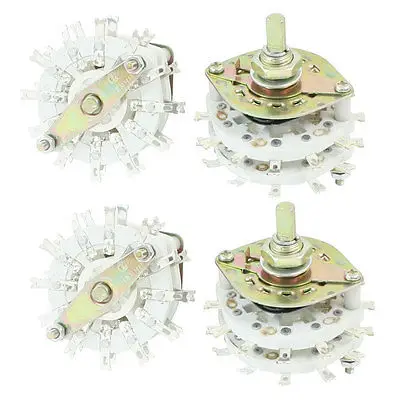 

4PCS KCT4*5 4P5T 4 Pole 5 Throw Two Decks Band Channel Rotary Switch