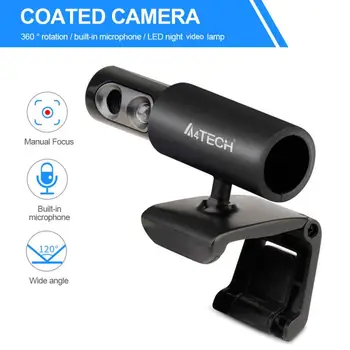 

PK-838G USB 2.0 Webcam Camera Desktop PC HD Web Cam With Microphone 360° For Live Stream Video Calling Conference Work