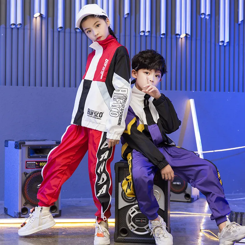 Children Boys New Trend hip-hop Dance Performance Sets For Jazz Dance Print Kids Clothes Halloween Party Clothing (2)