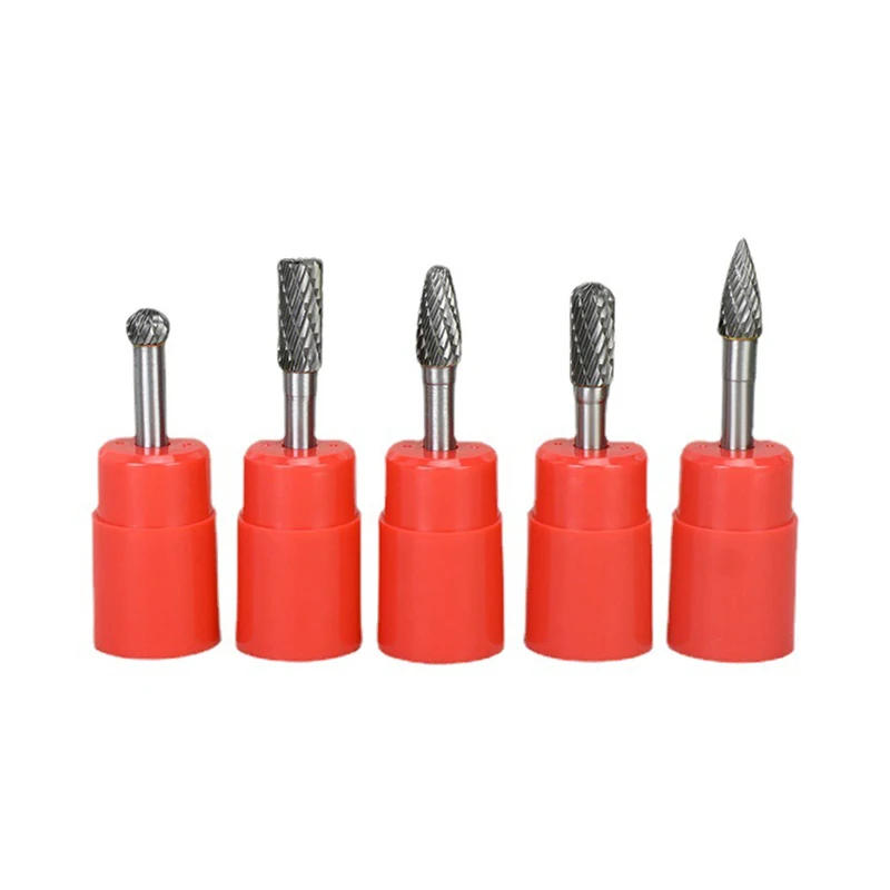 Flexible File 5Pcs 1/4 Inch 6mm Head Tungsten Carbide Rotary Point Burr Milling Cutters Die Grinder Shank Set For The Mill