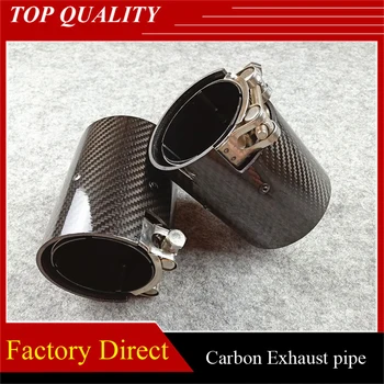 

Glossy black M Performance Exhaust pipe Carbon fiber Muffler exhaust tips 304 Stainless steel Muffler Tail End Pipe