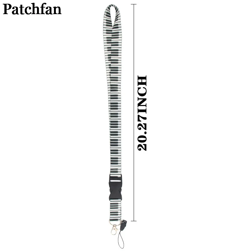 Patchfan пианино клавиатура шнур пара ID пропуск карты значок мультфильм шеи ремни гимнастические ключ мобильный телефон USB держатель веб-сайт A2332