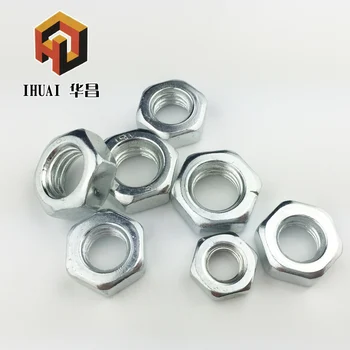 

free shipping 100 pcs Hexagonal nut 4.8 galvanized carbon steel nut screw nut M2M2. 5 m3m4m5m6m8m10m12m14 M22