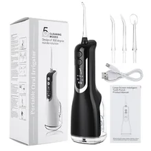 

5 Modes Oral Irrigator USB Rechargeable Water Floss Portable Dental Water Flosser Jet 200ml Irrigator Dental Teeth Cleaner+4 Jet